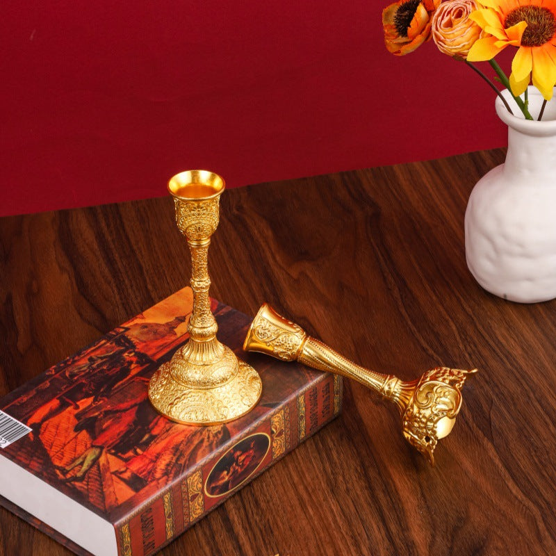 Retro Zinc Alloy Candle Holder
