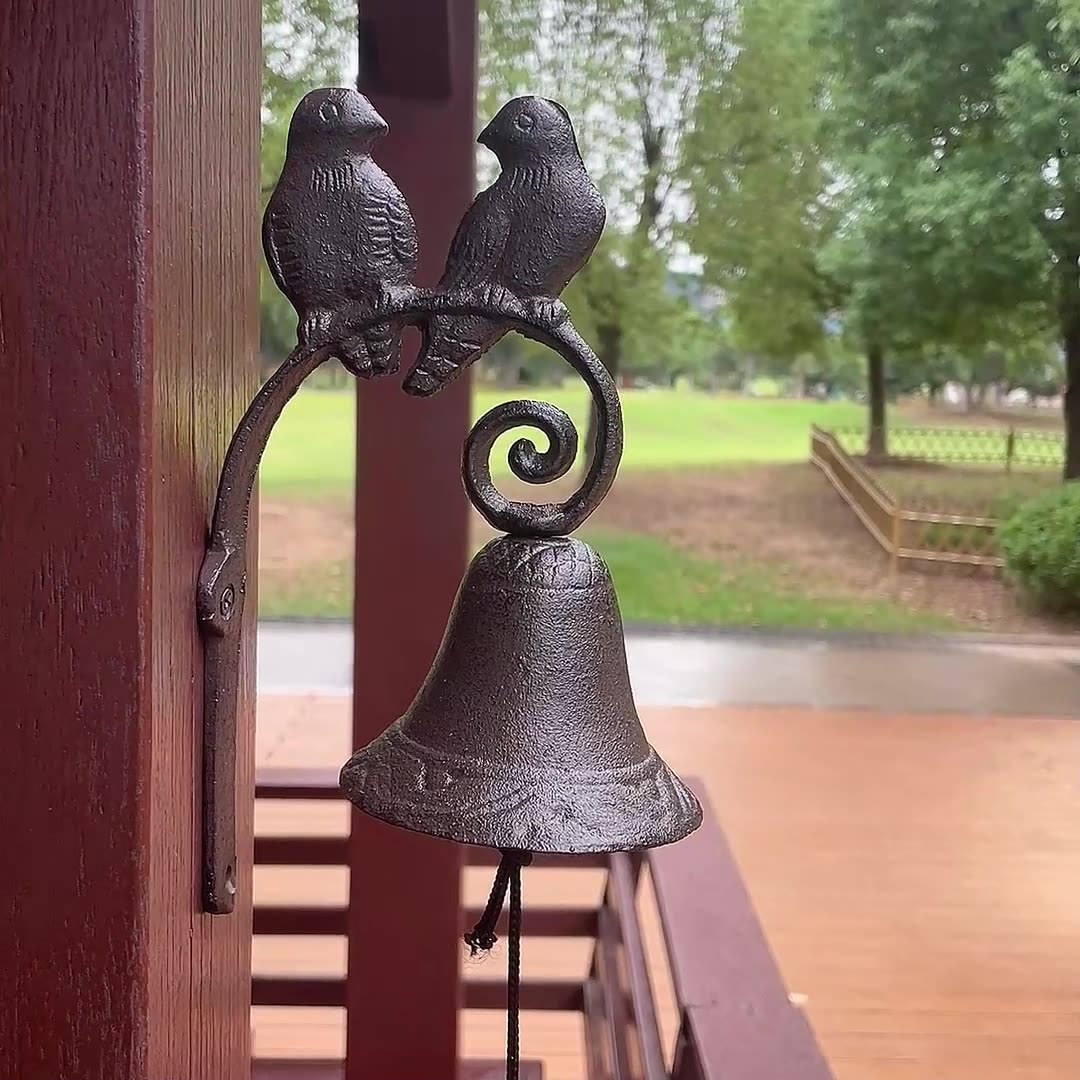 Handcrafted Cast Iron Bird Bell