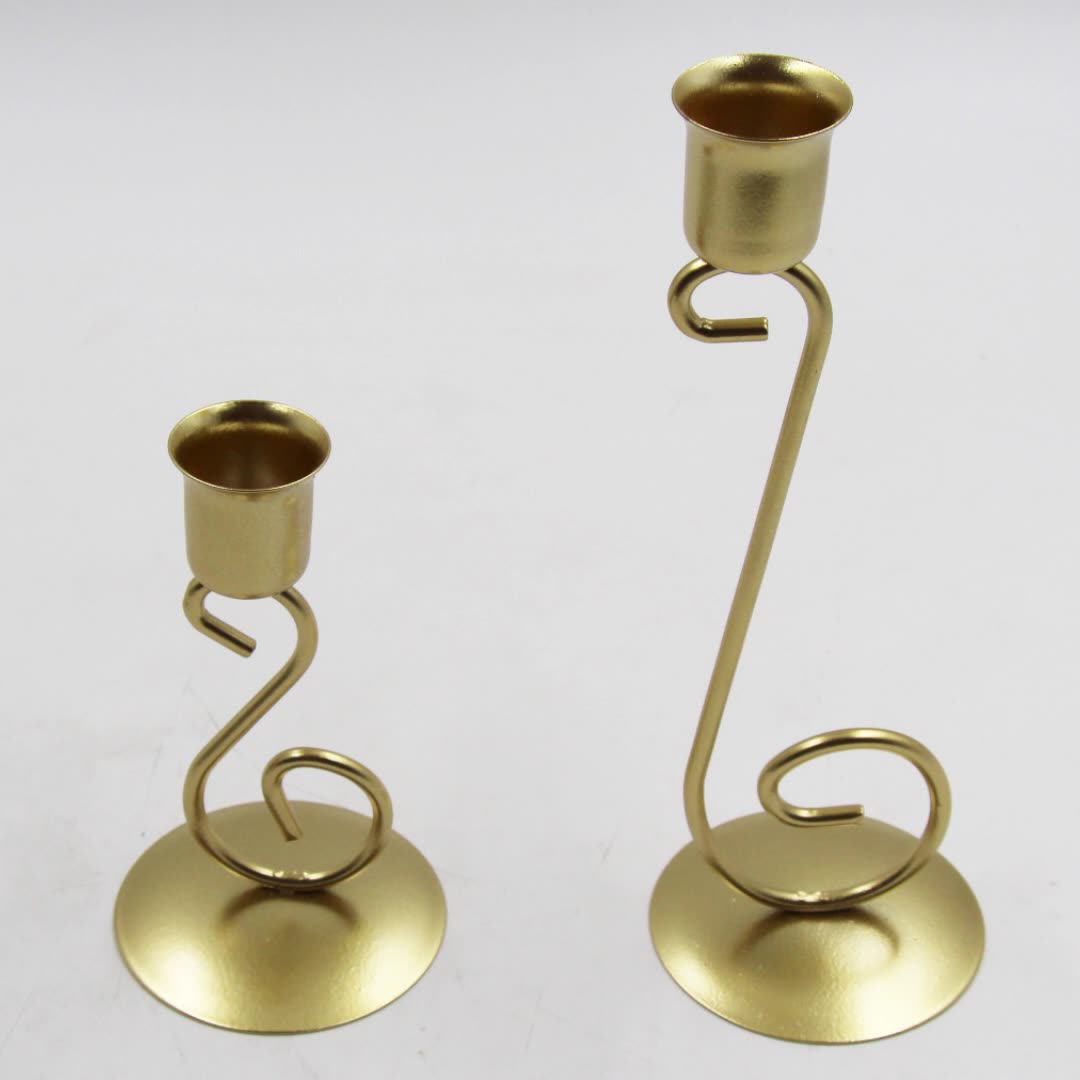 Golden Iron Music Note Candle Holder