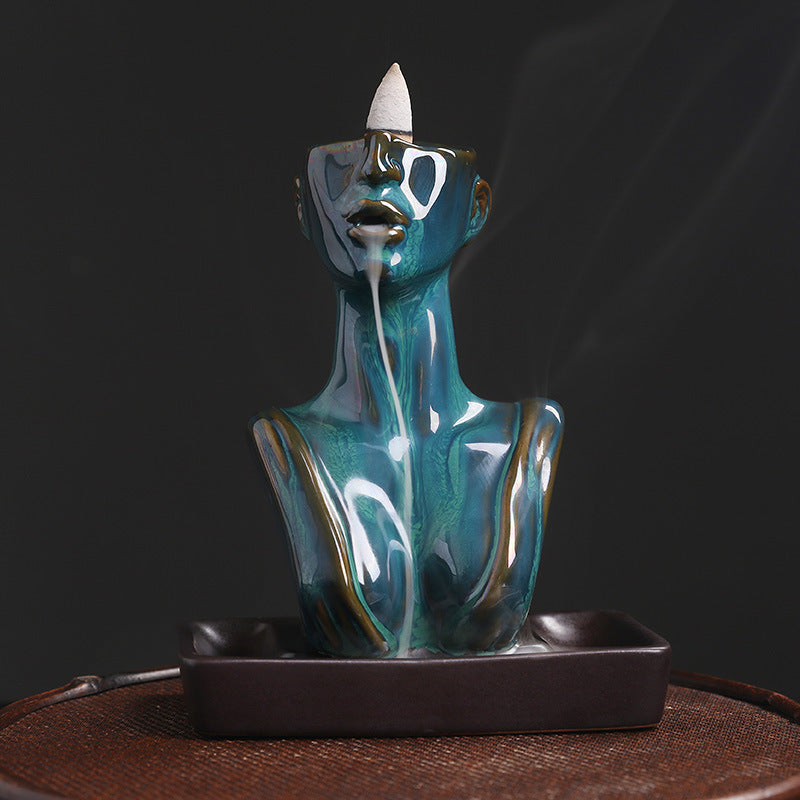 Elegant Ceramic Backflow Incense Burner