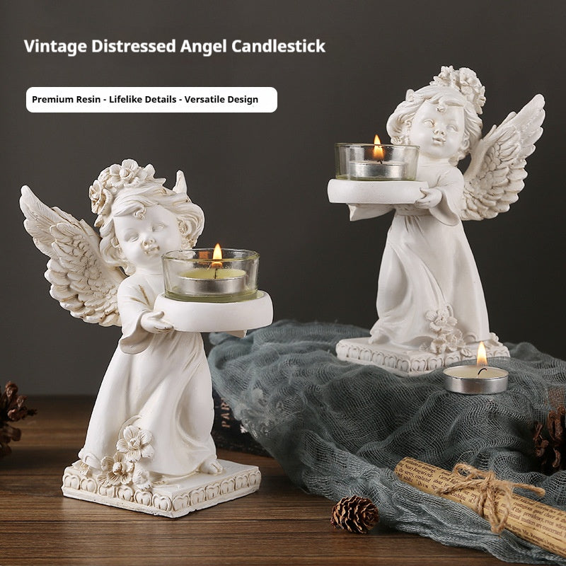 Vintage Angel Candlestick