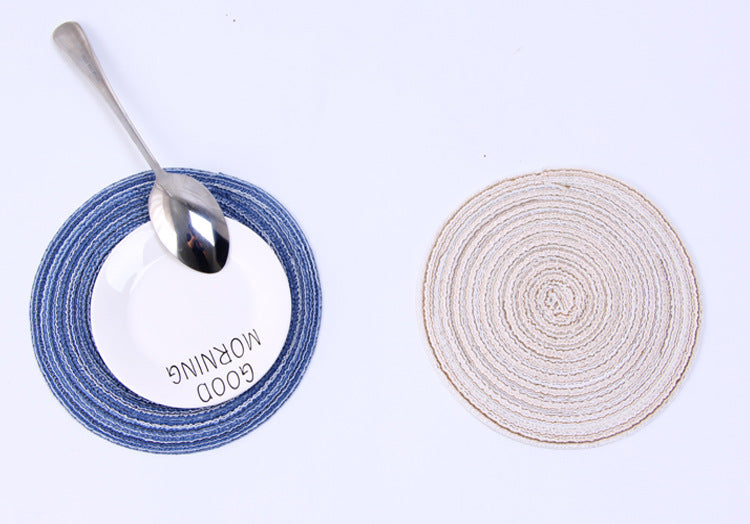 Handmade Japanese Hemp Round Placemats – Thick Heat-Resistant Coasters