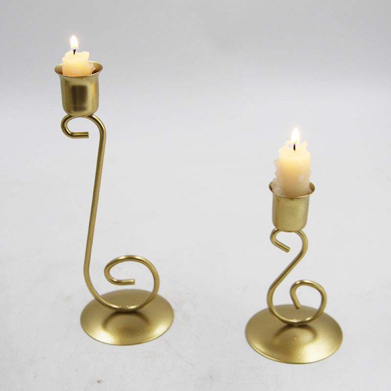 Golden Iron Music Note Candle Holder