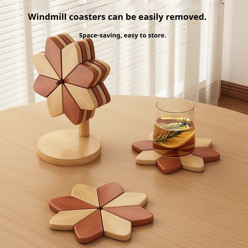 Wooden Windmill Trivet – Table Protector