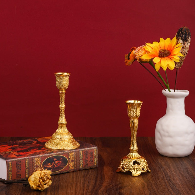 Retro Zinc Alloy Candle Holder