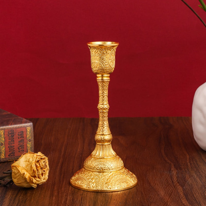 Retro Zinc Alloy Candle Holder