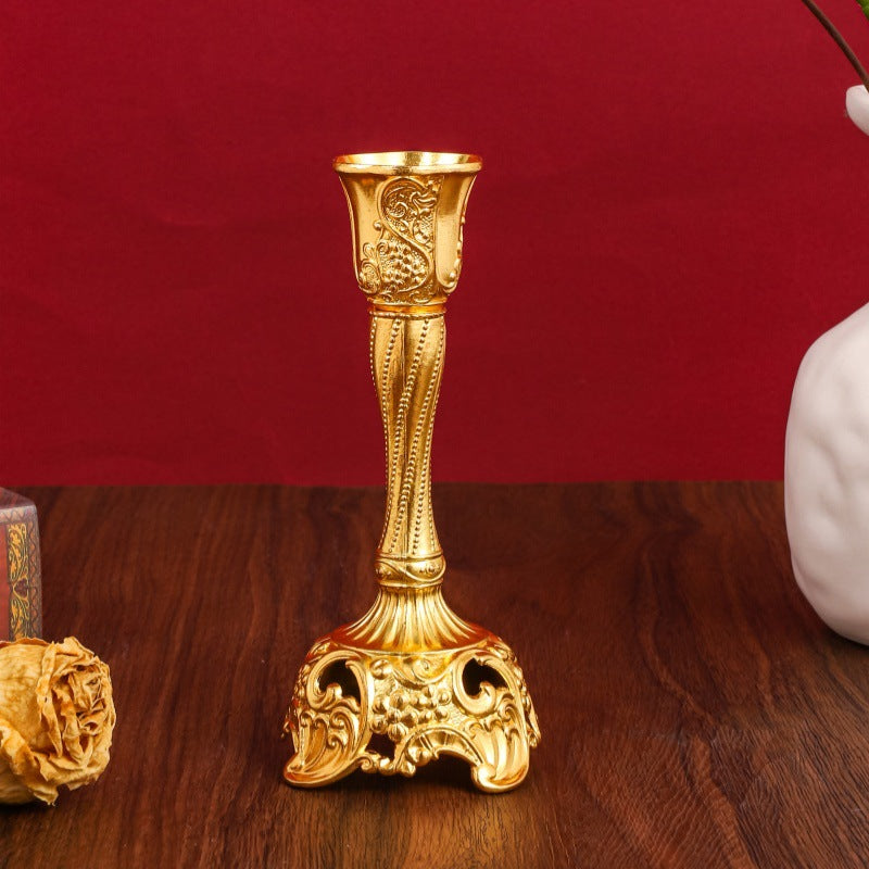 Retro Zinc Alloy Candle Holder