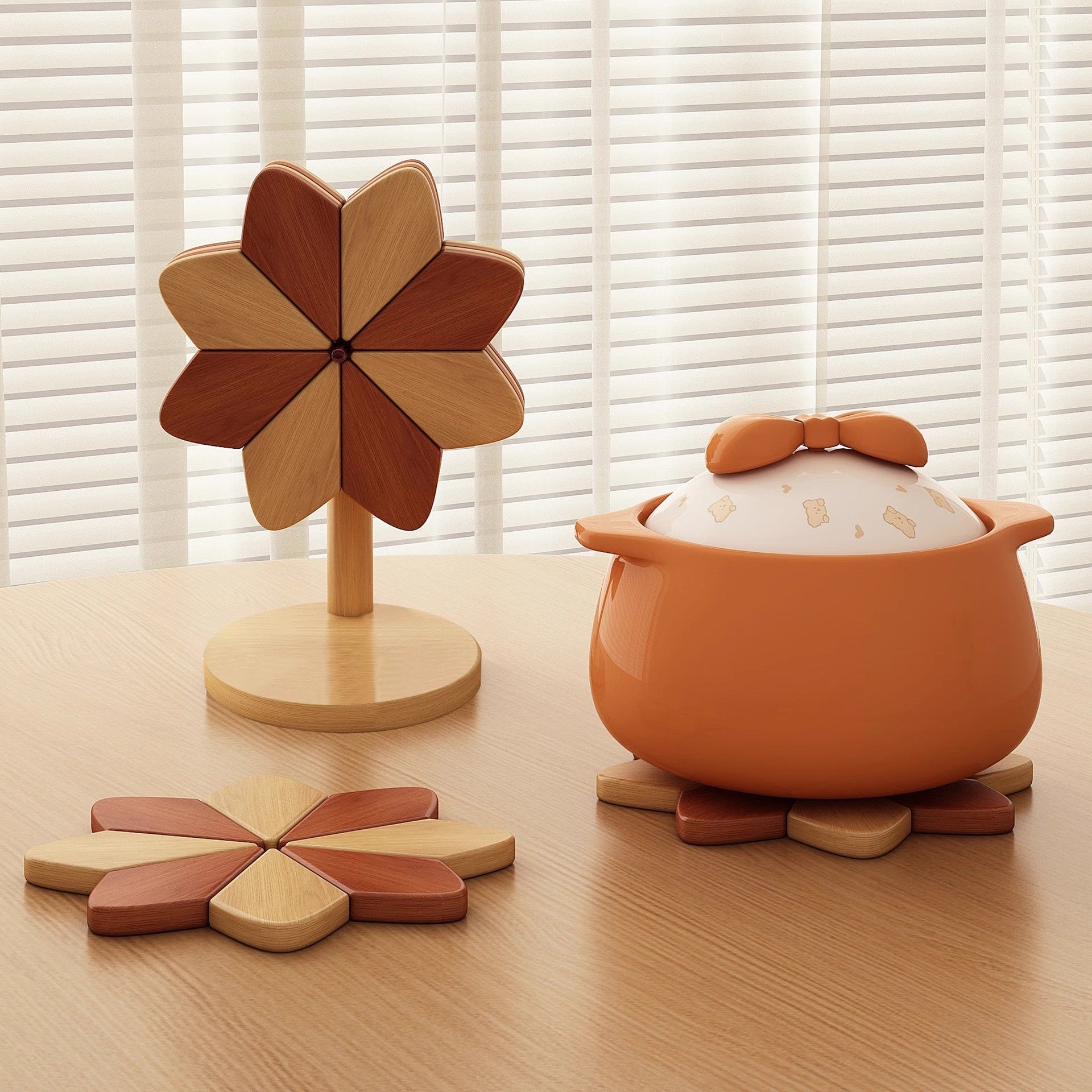 Wooden Windmill Trivet – Table Protector