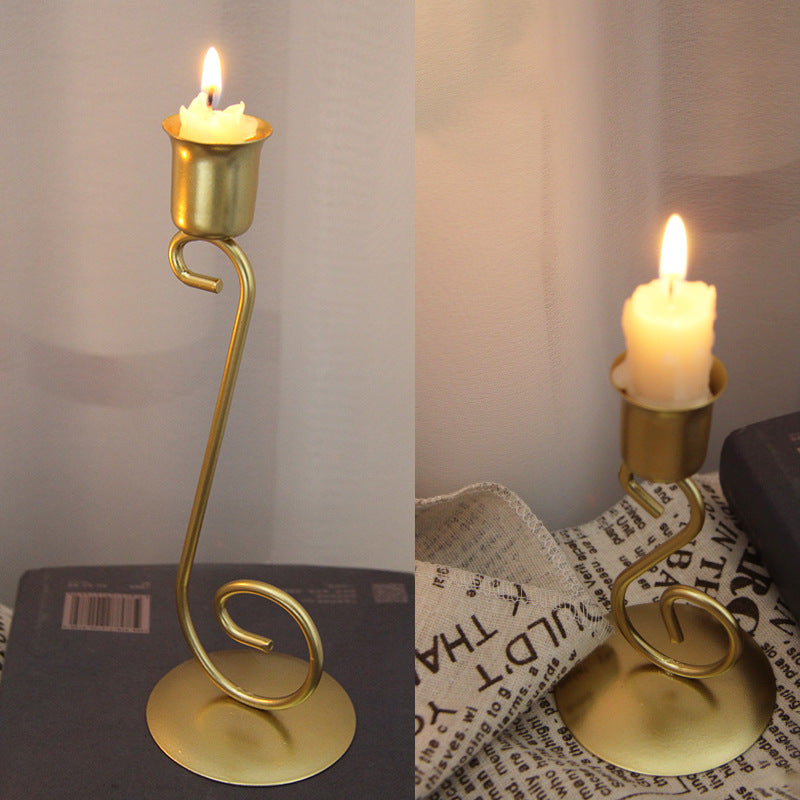 Golden Iron Music Note Candle Holder