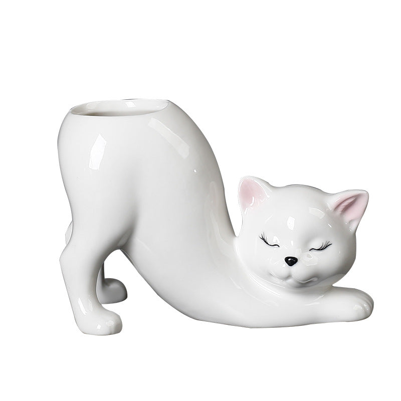 Cartoon Cat Tail Planter