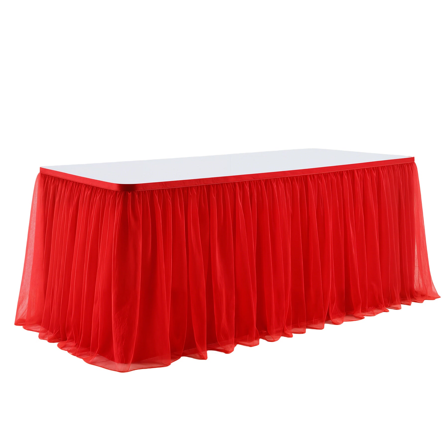 Festive Red Table Skirt
