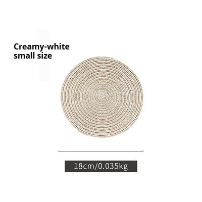 Handmade Japanese Hemp Round Placemats – Thick Heat-Resistant Coasters