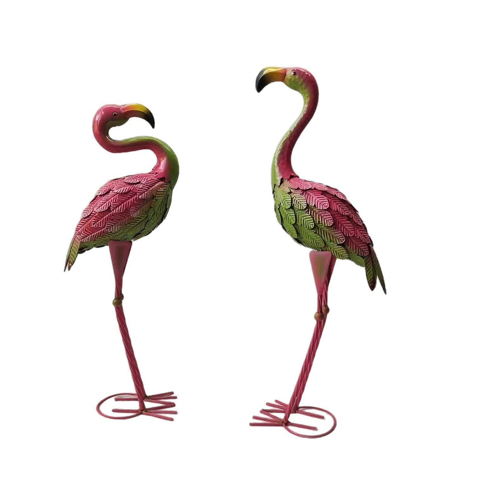 Metal Flamingo Decor Statue