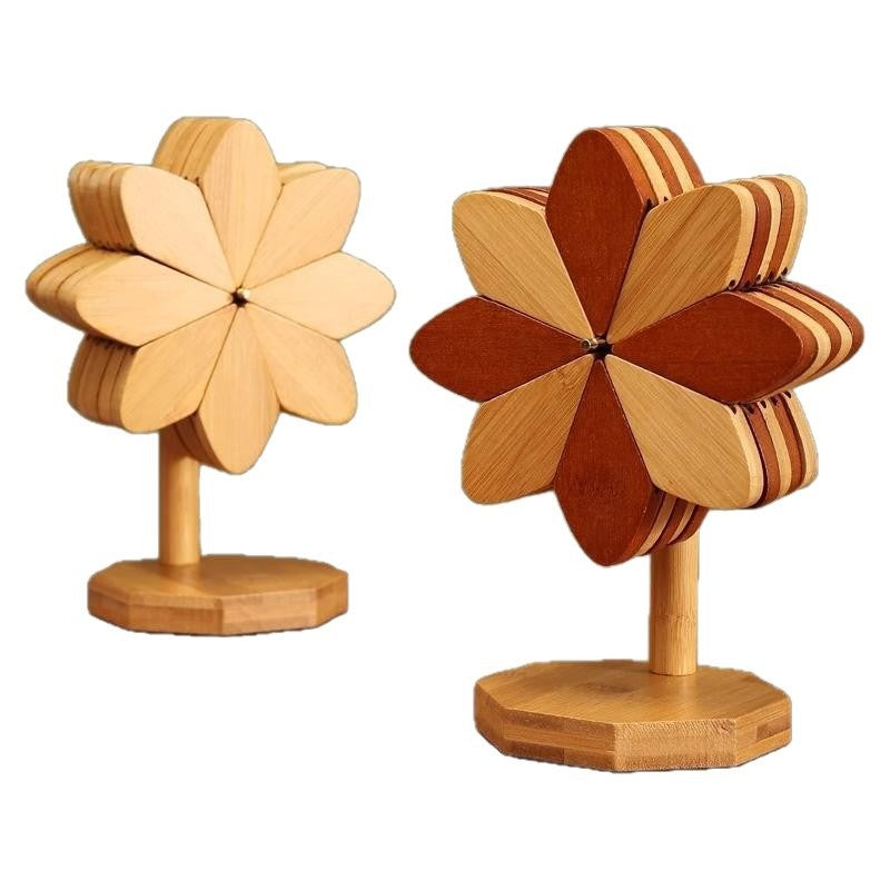 Wooden Windmill Trivet – Table Protector