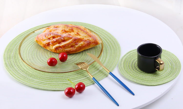 Handmade Japanese Hemp Round Placemats – Thick Heat-Resistant Coasters