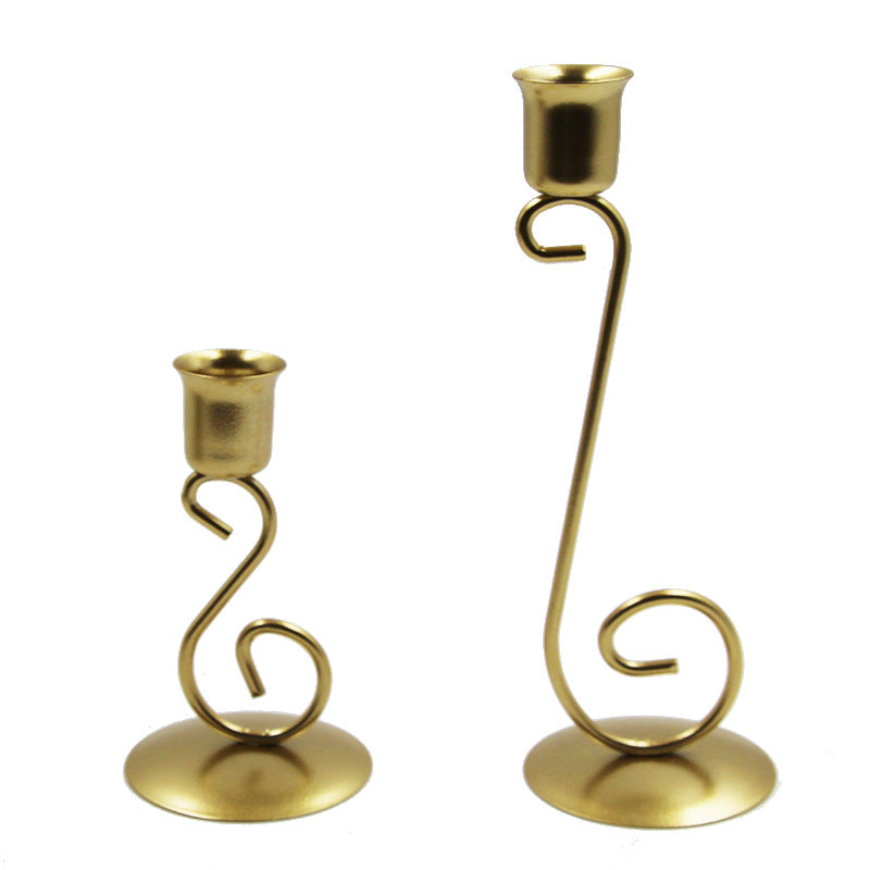 Golden Iron Music Note Candle Holder
