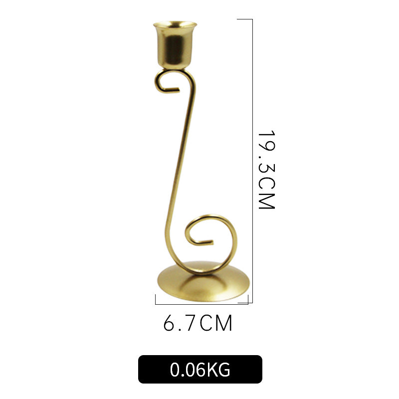 Golden Iron Music Note Candle Holder