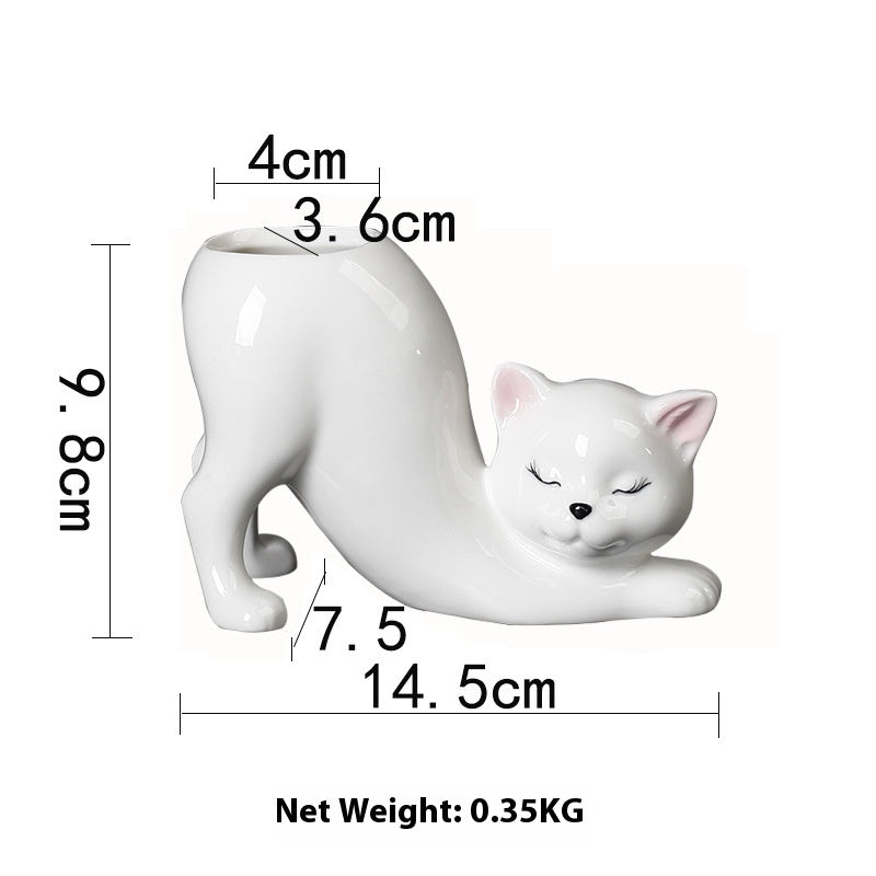 Cartoon Cat Tail Planter