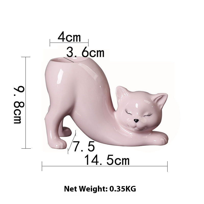 Cartoon Cat Tail Planter