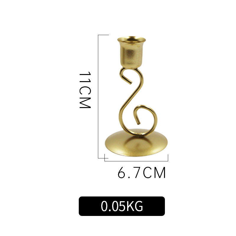 Golden Iron Music Note Candle Holder