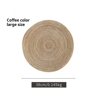 Handmade Japanese Hemp Round Placemats – Thick Heat-Resistant Coasters