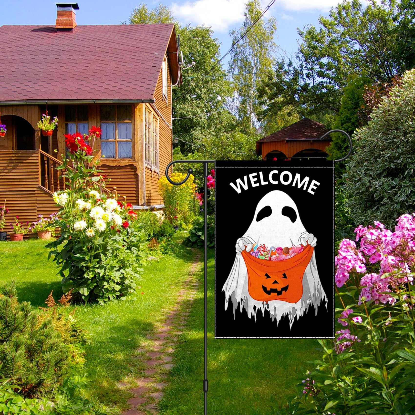 Double Sided Ghost Garden Flag