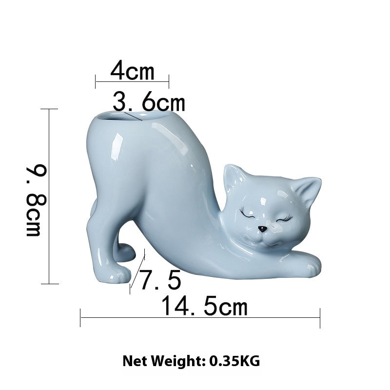 Cartoon Cat Tail Planter