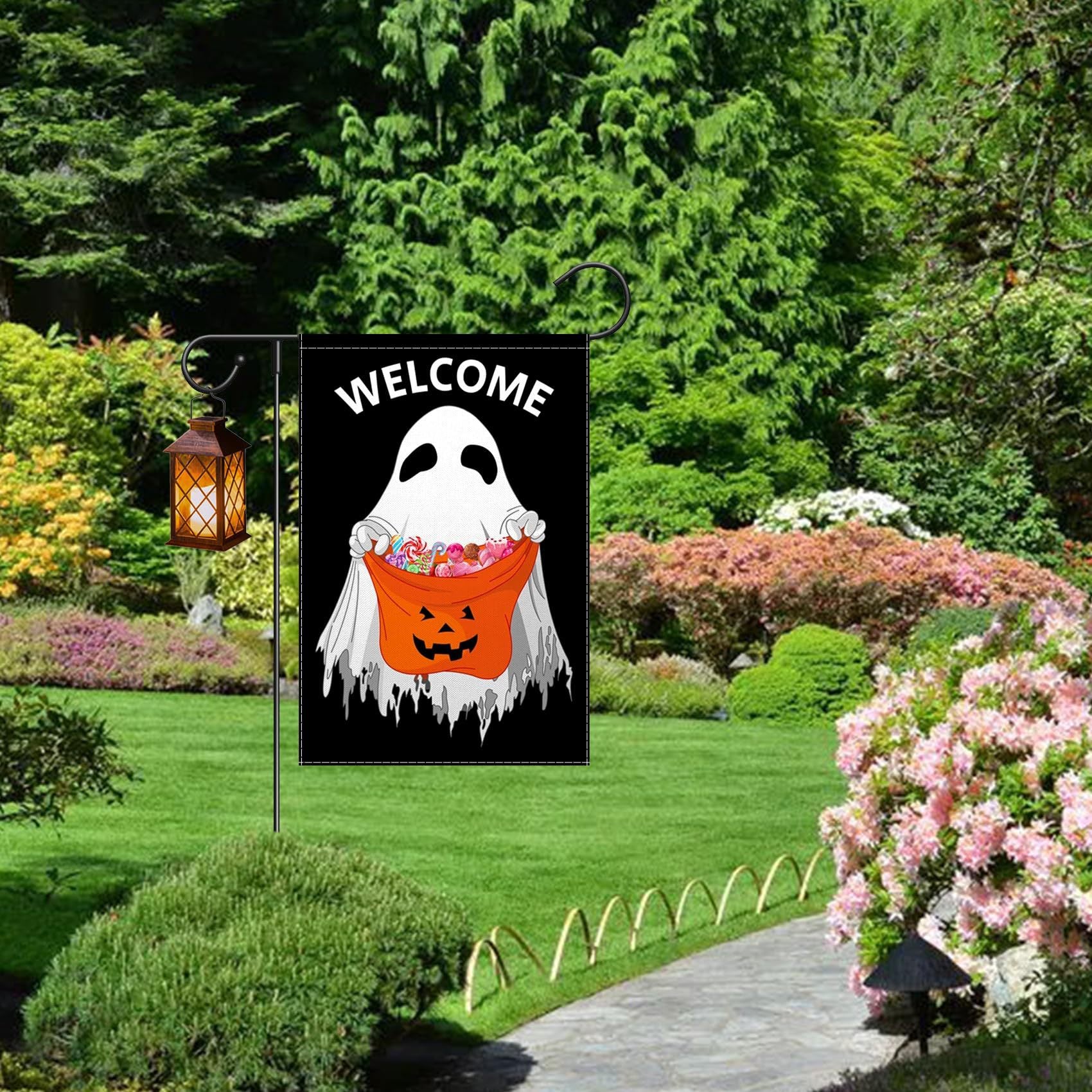 Double Sided Ghost Garden Flag