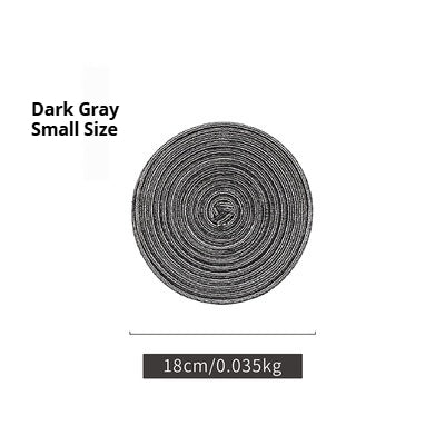 Handmade Japanese Hemp Round Placemats – Thick Heat-Resistant Coasters