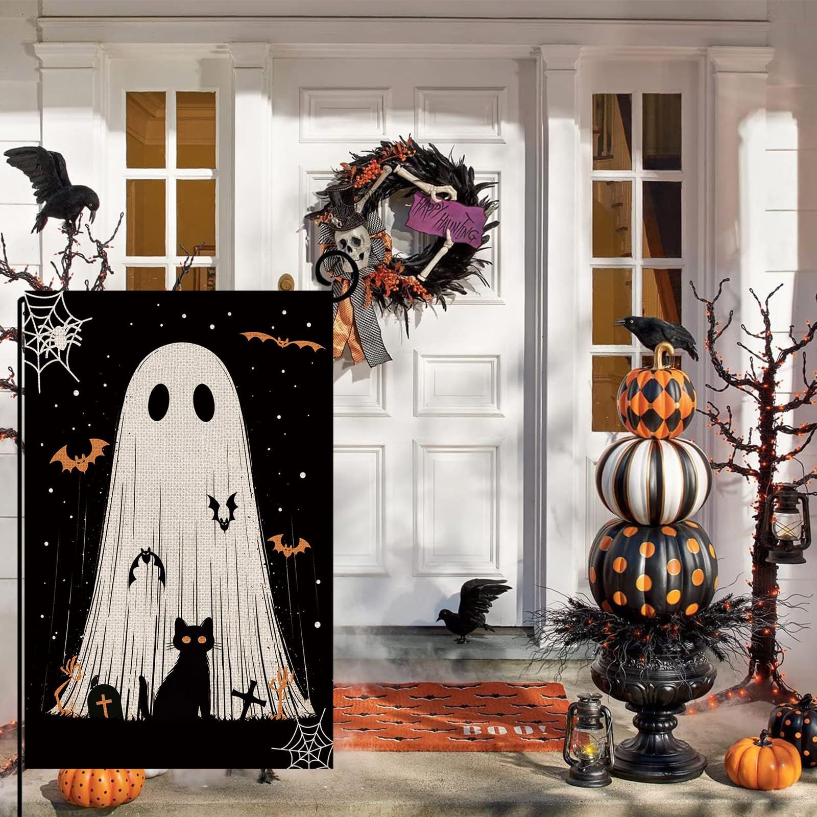 Double Sided Ghost Garden Flag