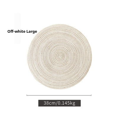 Handmade Japanese Hemp Round Placemats – Thick Heat-Resistant Coasters