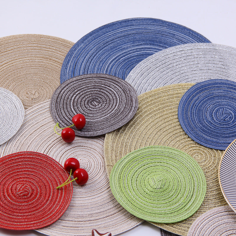 Handmade Japanese Hemp Round Placemats – Thick Heat-Resistant Coasters