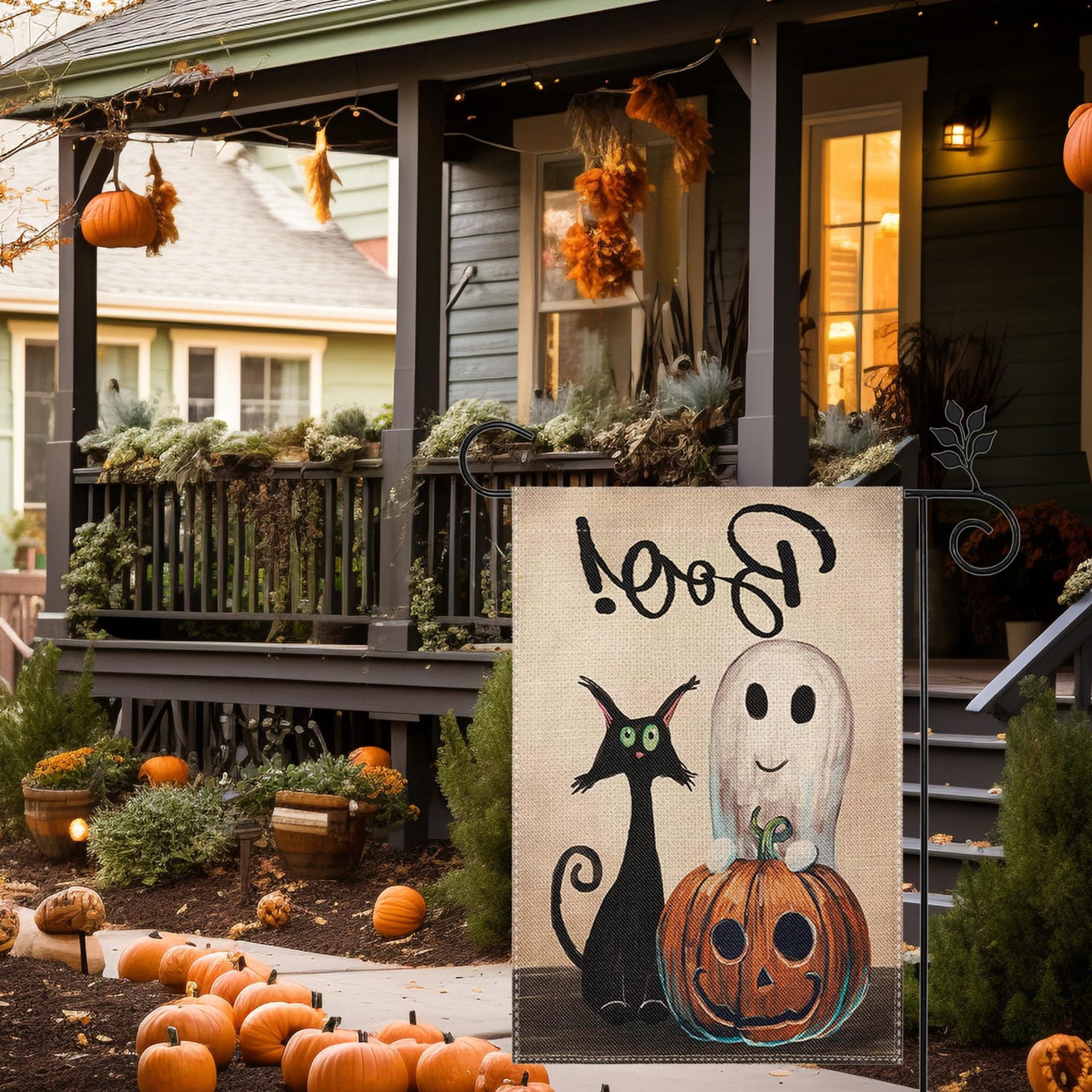 Double Sided Ghost Garden Flag