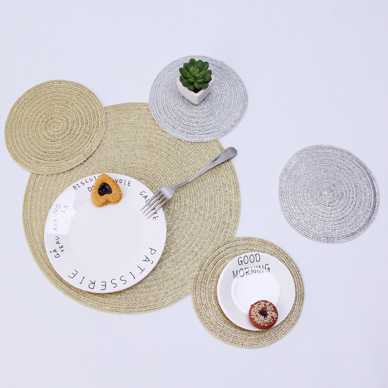 Handmade Japanese Hemp Round Placemats – Thick Heat-Resistant Coasters