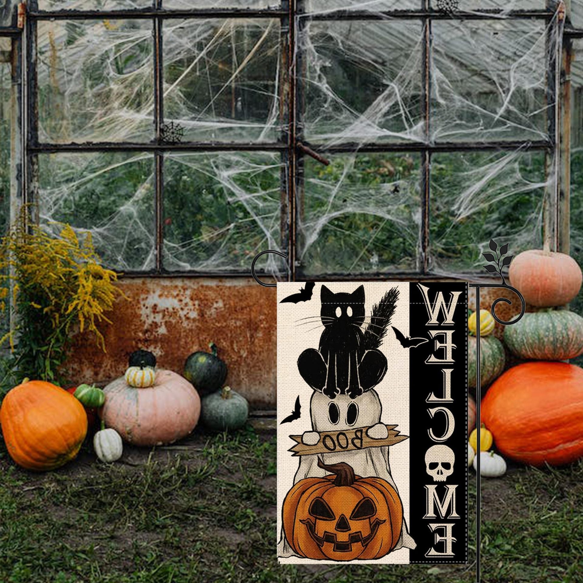 Double Sided Ghost Garden Flag