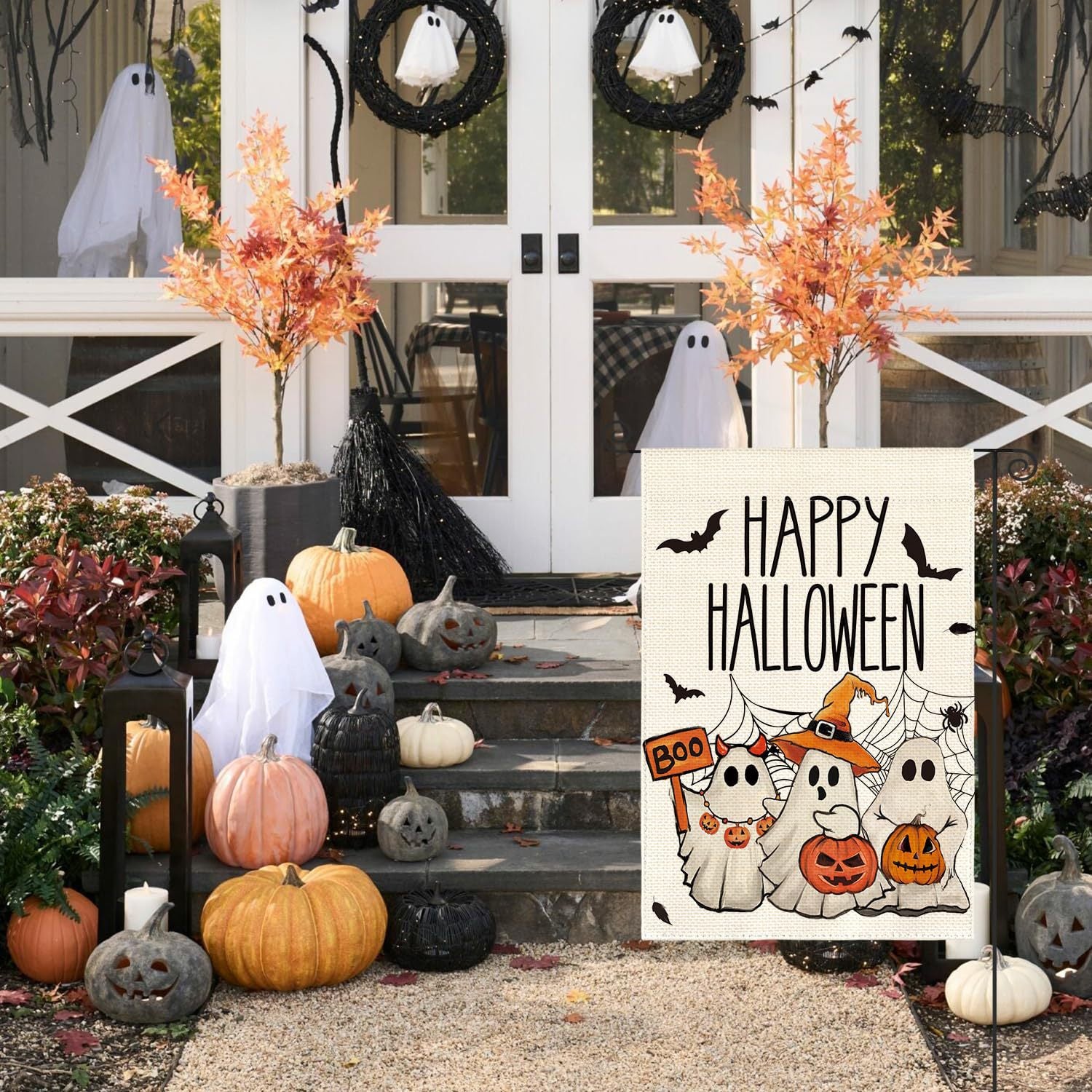 Double Sided Ghost Garden Flag