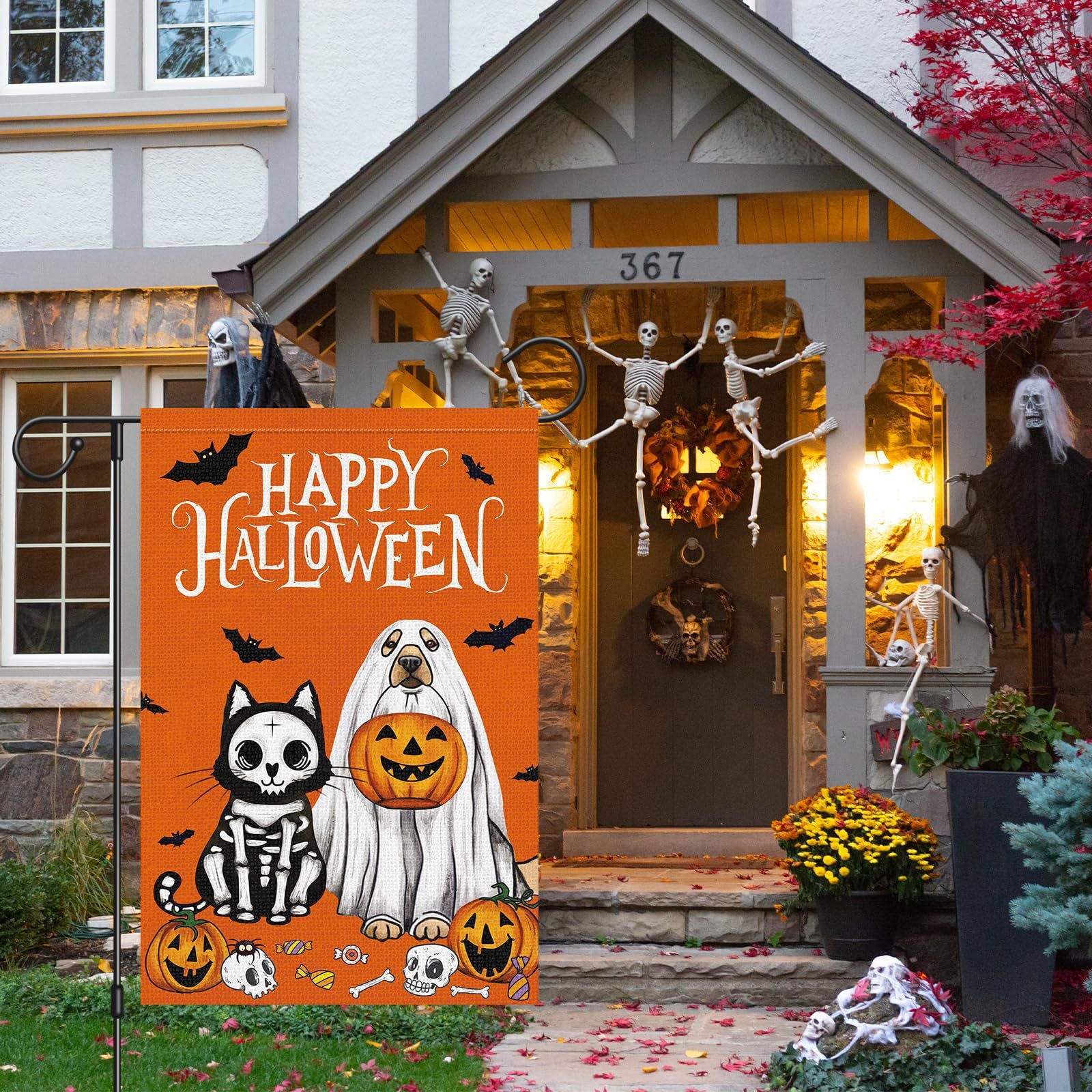 Double Sided Ghost Garden Flag