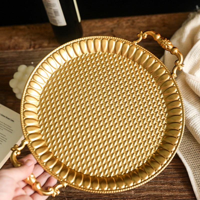Vintage Iron Round Tray