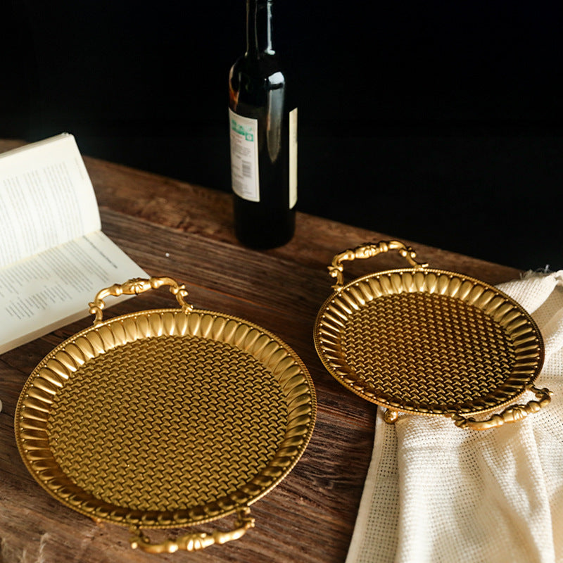 Vintage Iron Round Tray