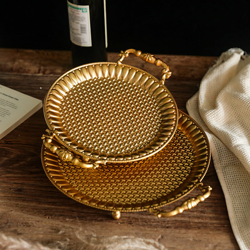 Vintage Iron Round Tray