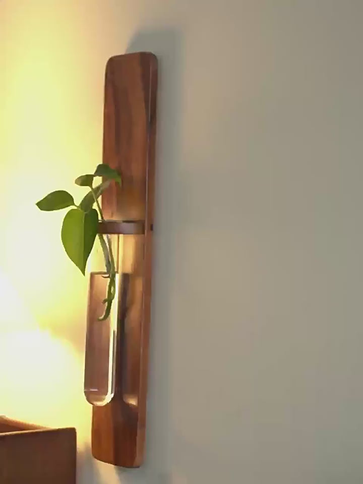 Walnut Wooden Tabletop Planter