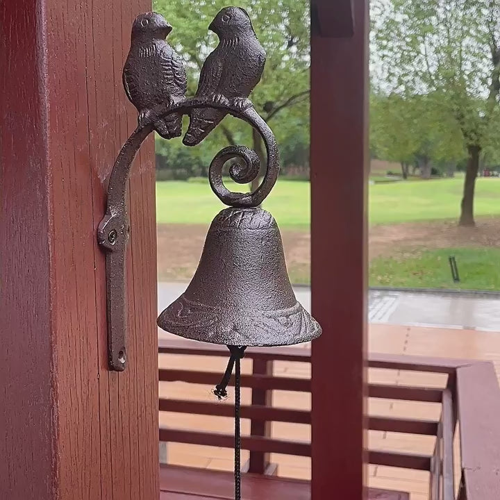 Handcrafted Cast Iron Bird Bell